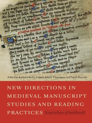 cover image of New Directions in Medieval Manuscript Studies and Reading Practices